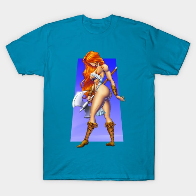 Lady Battleaxe T-Shirt by MalSemmensArt